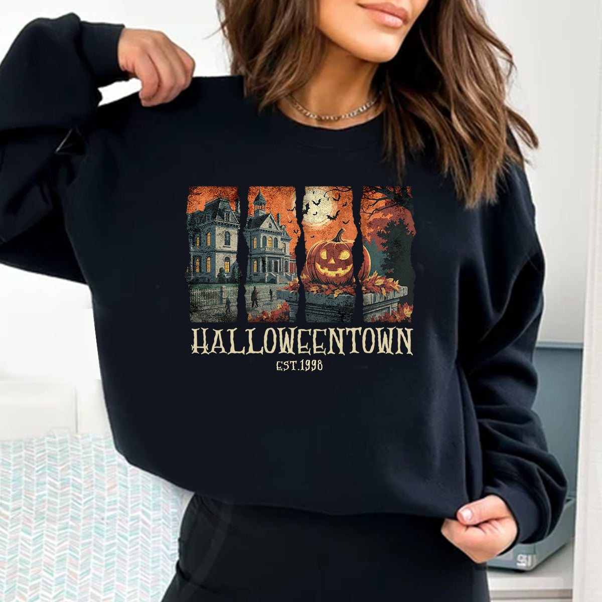 Halloweentown Sweatshirt – Vintage Halloween Crewneck Pullover