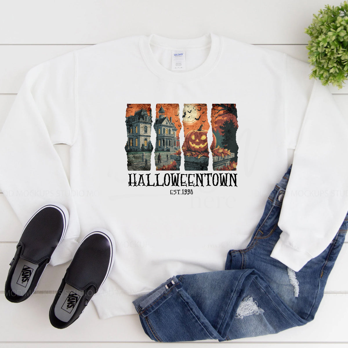 Halloweentown Sweatshirt – Vintage Halloween Crewneck Pullover