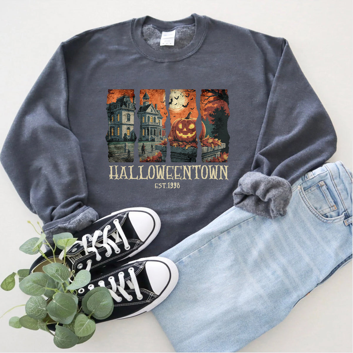 Halloweentown Sweatshirt – Vintage Halloween Crewneck Pullover