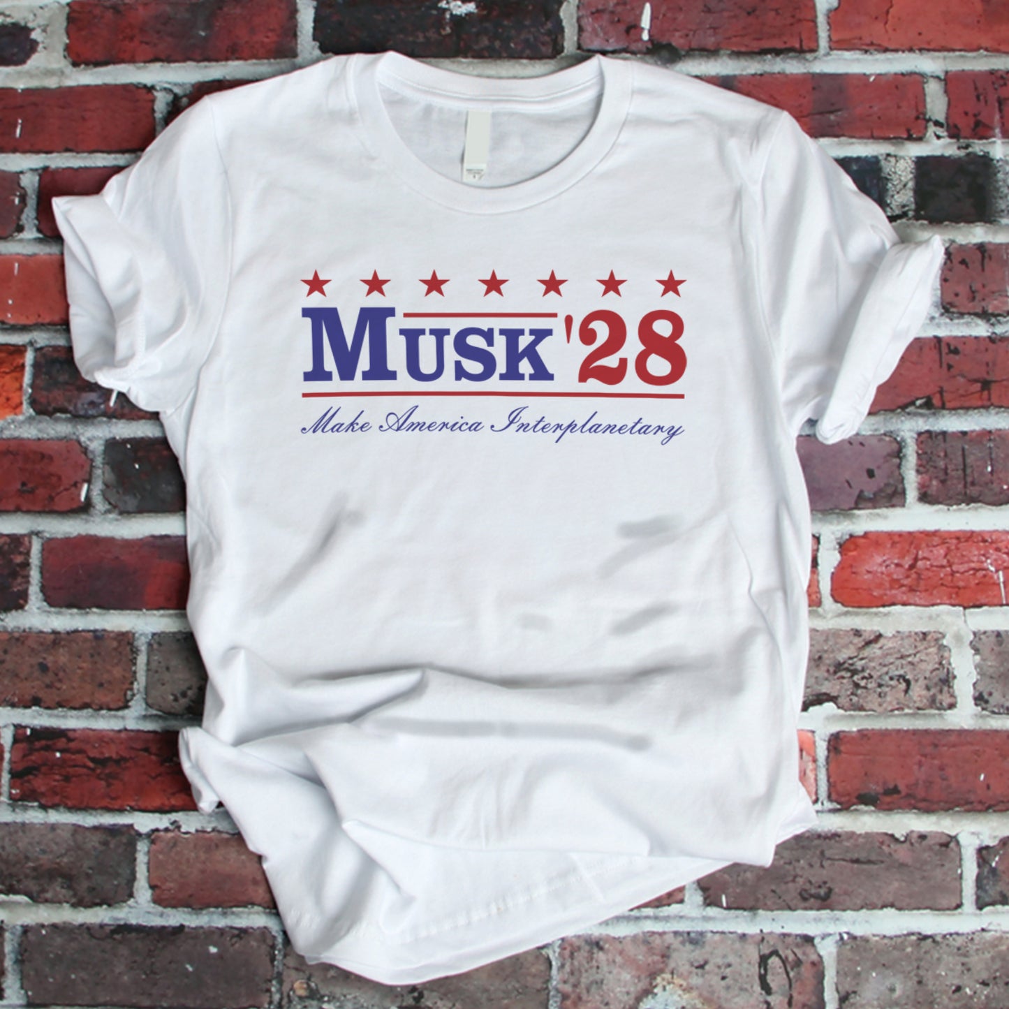 Musk '28 T-Shirt β Make America Interplanetary | Patriotic Space-Inspired Tee