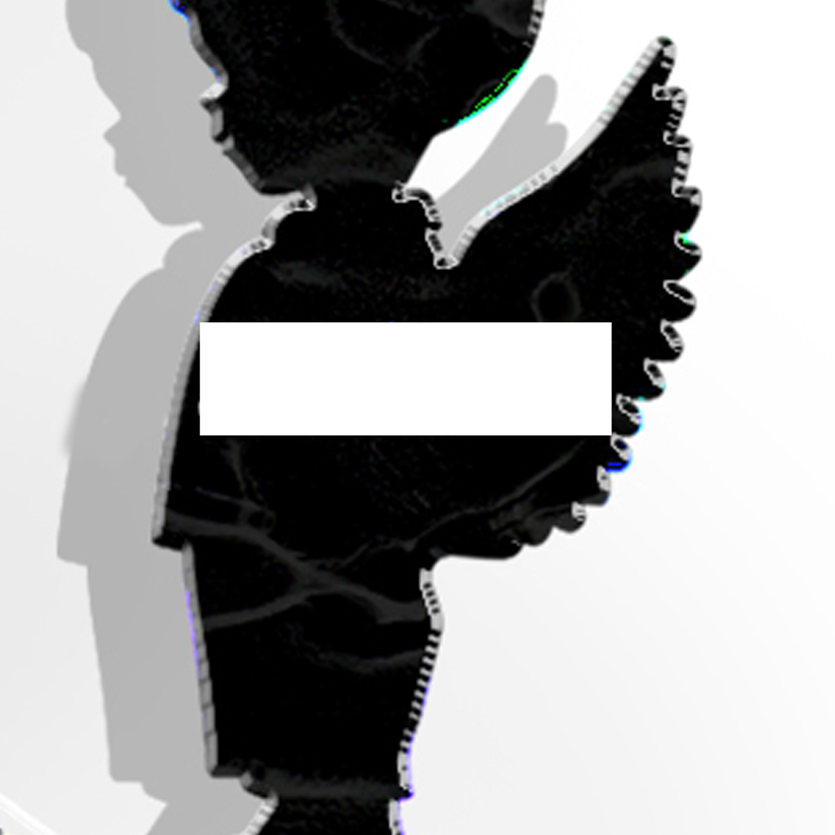 Personalized Baby Memorial Ornament – Stained Glass Moon with Angel Silhouette (Boy & Girl)