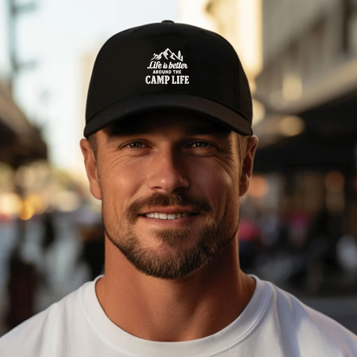 Life is Better Around the Camp Life Hat – Camping Trucker Cap for Outdoor Lovers
