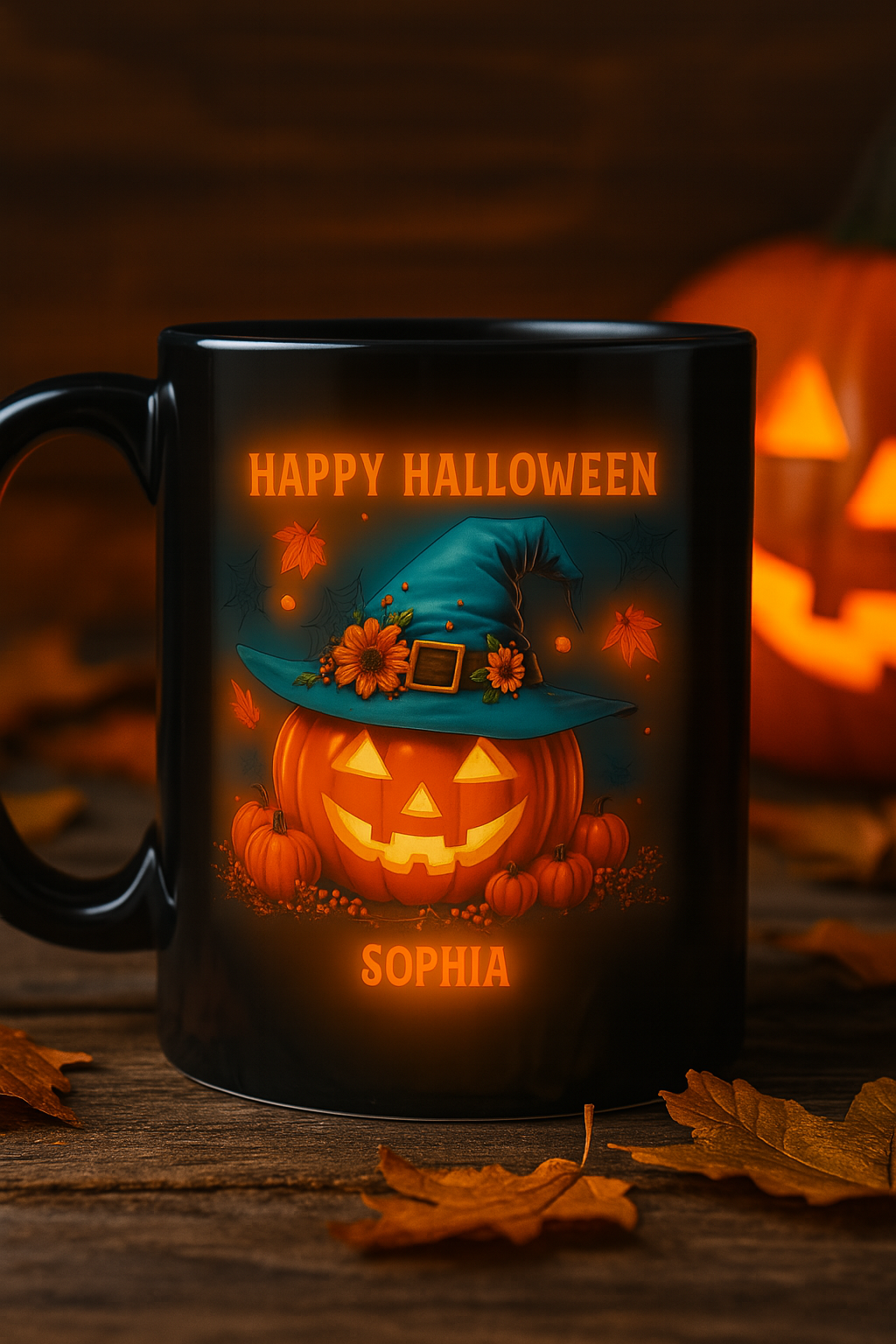 Personalized Happy Halloween Halloween Coffee Mug, Pumpkin Witch Gift For Her Women - Halloween Pumpkin Mug, Halloween Party Decor