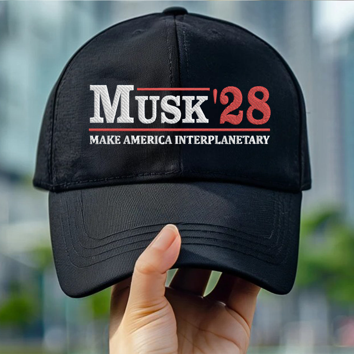 Musk '28 Classic Embroidered Hat – Make America Interplanetary