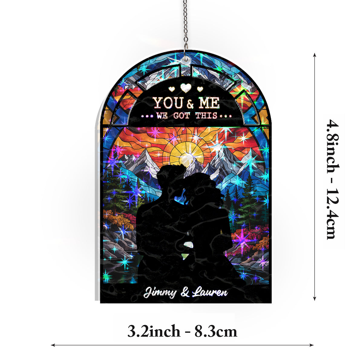 You & Me We Got This Suncatcher – Personalized Couple Window Hanging Gift