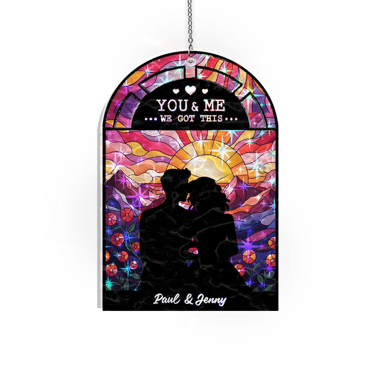 You & Me We Got This Suncatcher – Personalized Couple Window Hanging Gift