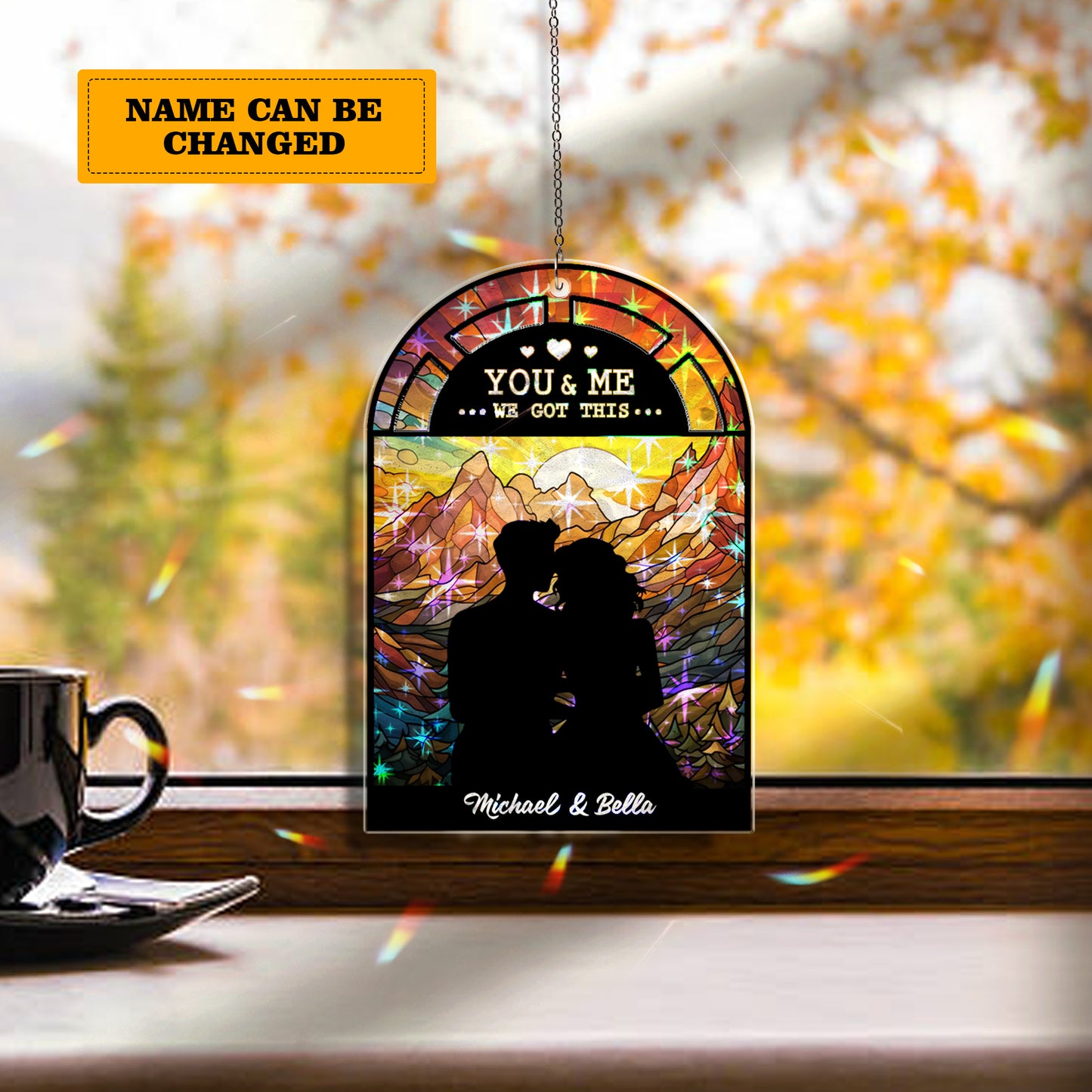 You & Me We Got This Suncatcher – Personalized Couple Window Hanging Gift