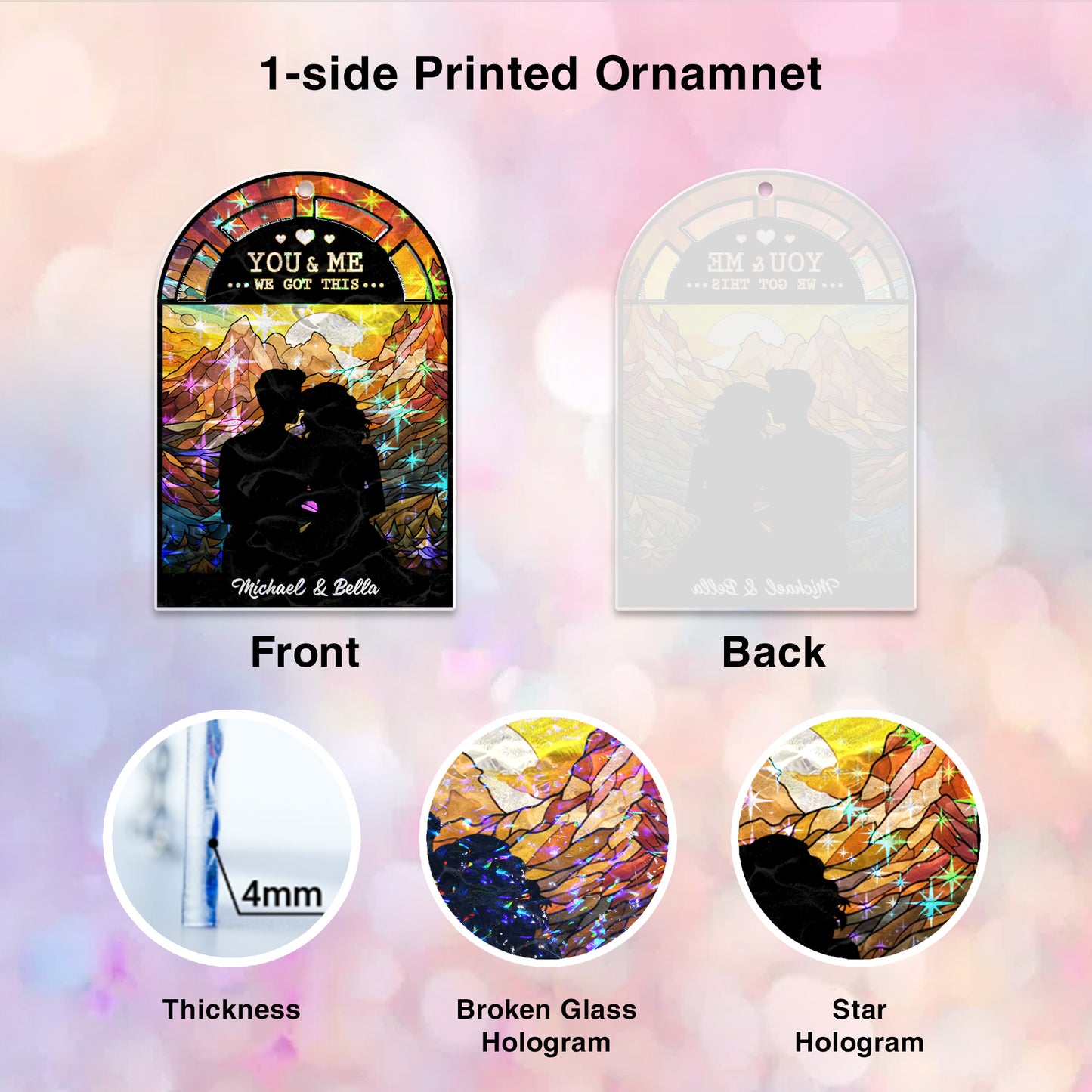 You & Me We Got This Suncatcher – Personalized Couple Window Hanging Gift