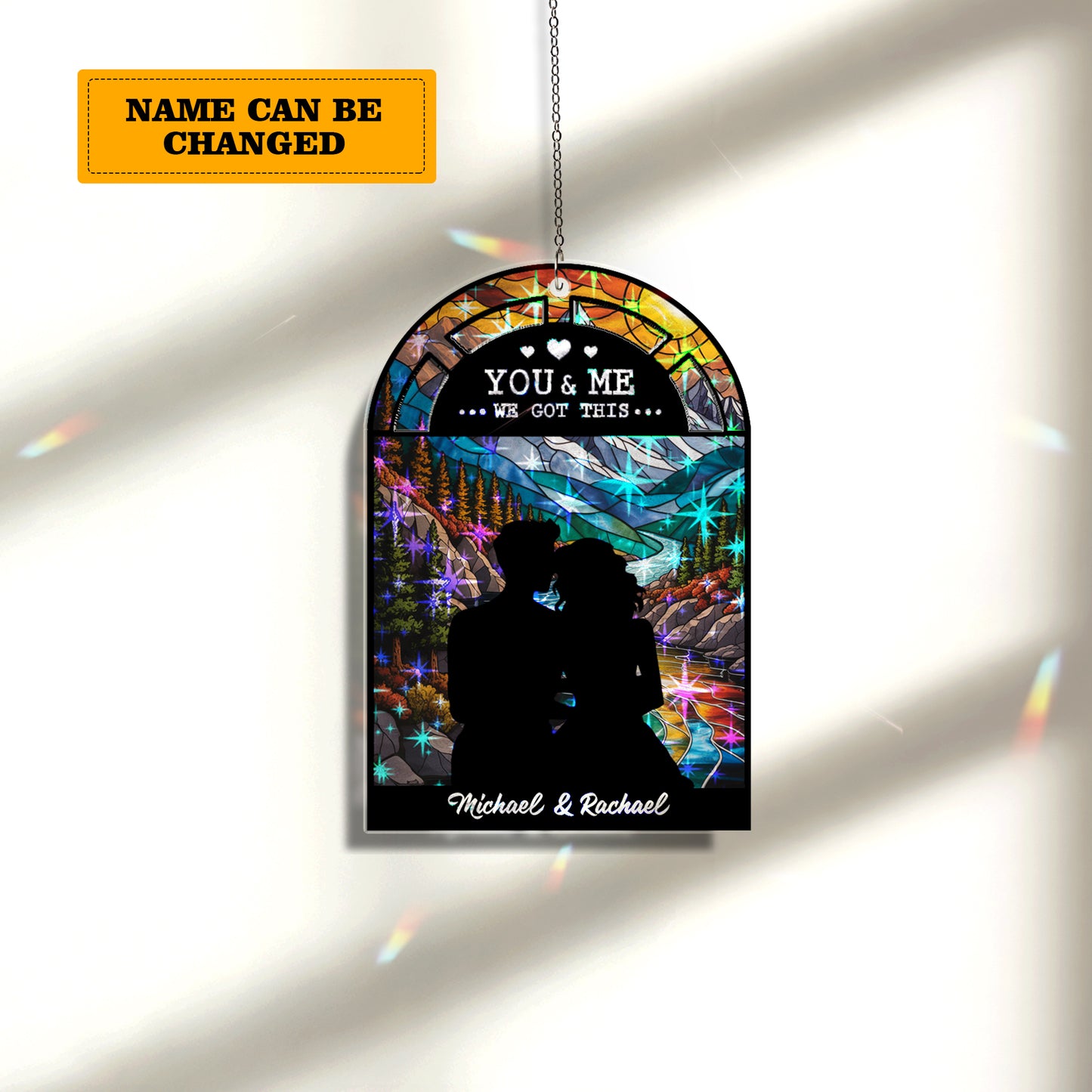 You & Me We Got This Suncatcher – Personalized Couple Window Hanging Gift