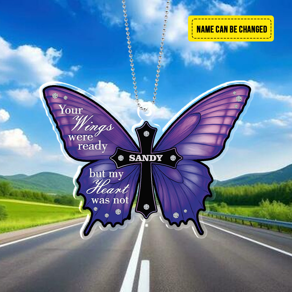 “Your Wings Were Ready” Butterfly Memorial Ornament – A Meaningful Tribute in Beautiful Purple