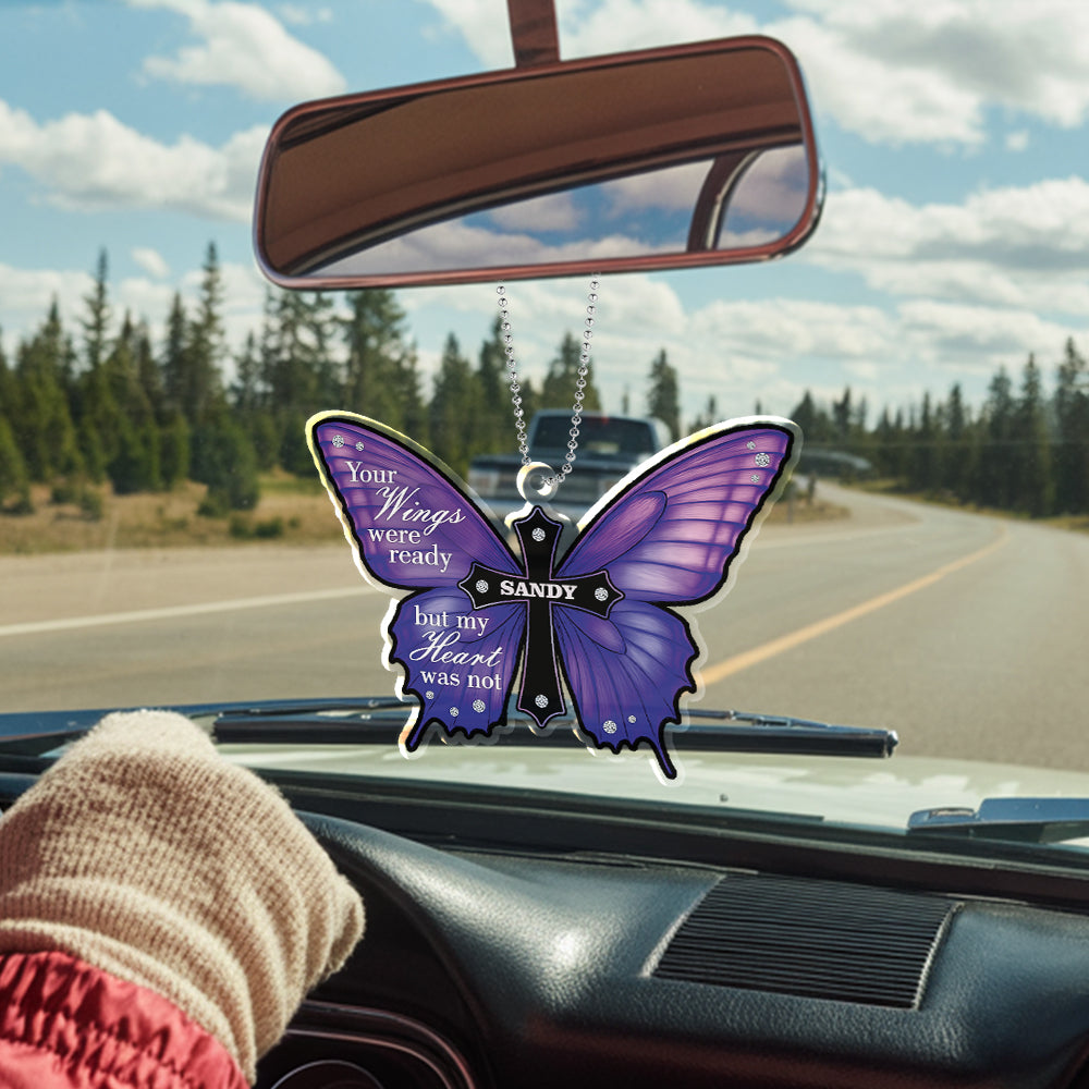 “Your Wings Were Ready” Butterfly Memorial Ornament – A Meaningful Tribute in Beautiful Purple