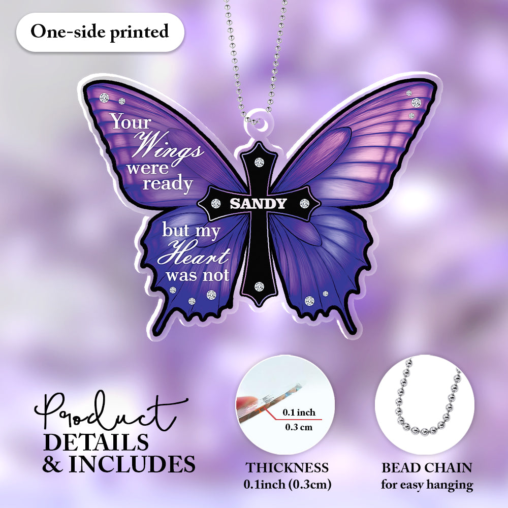 “Your Wings Were Ready” Butterfly Memorial Ornament – A Meaningful Tribute in Beautiful Purple