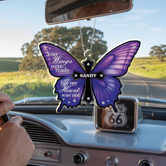 “Your Wings Were Ready” Butterfly Memorial Ornament – A Meaningful Tribute in Beautiful Purple
