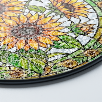 Sunflower Stained Glass Window Hanging